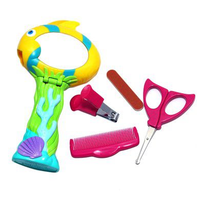 Munchkin 6-in-1 Baby Care Set (Brush + Comb + Mirror + Nail Clippers + Emery Board)
