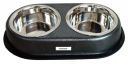MUNCHOS High Quality Stainless Steel Dog Double Dinner Set, Metallic, 920 ml (Medium)...