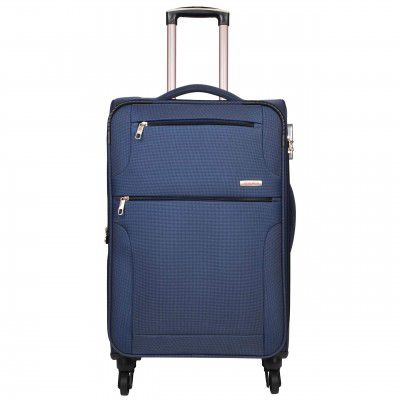 Murano Commando 24 inch Polyster Travel/Trolley/Tourist Bag, 4 Wheels Soft Sided Check-in Luggage - Navy Blue