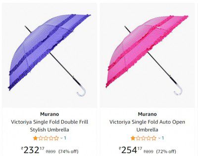 Murano Umbrella at Minimum 70% off
