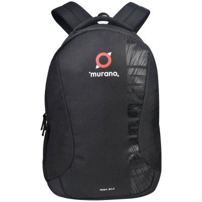 Murano Volga 31 LTR Casual Backpack with 3 Compartment and Polyester Water Resistance Backpack for Men and Women- Black
