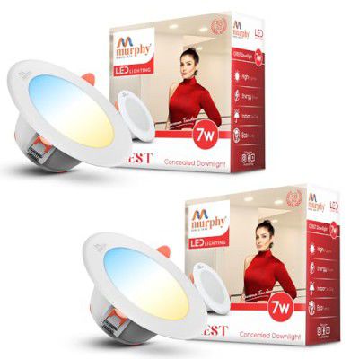 Murphy Crest Premium 7W 3-in-1 LED Concealed Down Light | 2-Year Warranty | Pack of 2