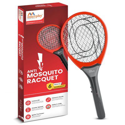 Murphy PowerZap Mosquito Killer Bat | Fast-Charge Rechargeable Electric Racket with LED Light