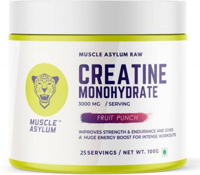Muscle Asylum Micronized Creatine Monohydrate Powder 20 Serving Creatine  (100 g, Fruit Punch)