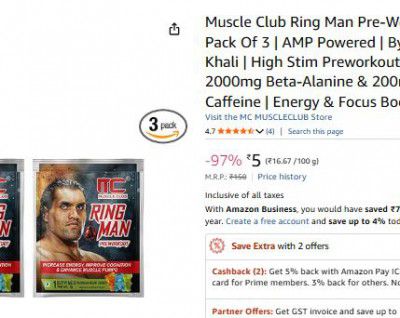 Muscle Club Ring Man Pre-Workout Pack Of 3