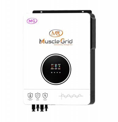 MuscleGrid India 6.2 KW True Hybrid Heavy Duty Triple MPPT Battery Less Solar (Support LiPO4 Battery) Android and iPhone Monitoring 48V Pure Sine Wave Inverter (Indian Made)