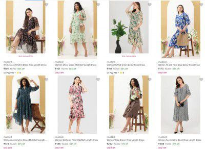 Flipkart : Upto 96% OFF On Mustard Womens Dresses