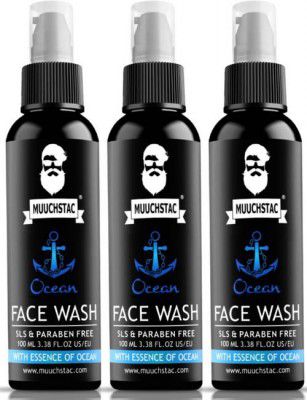MUUCHSTAC Ocean for Men, Anti Acne & Pimple, Skin Brightening, All Skin Types Face Wash (300 ml)