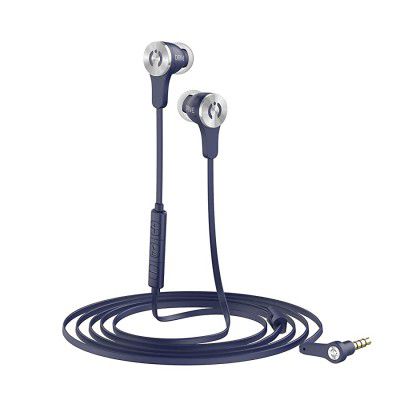 MuveAcoustics Drive MA-1000FB Wired in Ear Headphones with Mic (Flagship Blue)