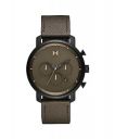 MVMT Chrono Qtz Fashion Chrono Green Round Dial Brown Strap Men's Analog Watch|Green Leather Material|Green Color Band - 28000287-D...