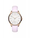 MVMT Coronada Qtz Basic Analog Calendar White Round Dial Women's Watch, Rose Leather Material, Rose Band - 28000021-D...