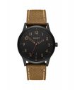 MVMT Field Qtz Basic Calendar Black Round Dial Men's Analog Watch|Khaki Canvas Material|Khaki Color Band - 28000017-D...