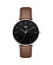 MVMT Leather Legacy Slim Analog Black Dial Men Watch-28000210-D, Brown Band...