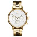 [Extra Rs.956 OFF] MVMT Nova Qtz Multifunction Silver Round Dial Women's Stainless Steel Strap Watch|Ionic Plated Gold Steel Material|Gold Color Band - D-FC01-G...
