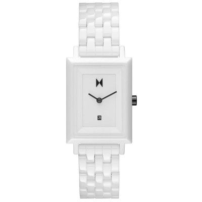 MVMT Sig Square Ceramic Analog White Dial Women's Watch-28000205-D