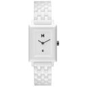 MVMT Sig Square Ceramic Analog White Dial Women's Watch-28000205-D...