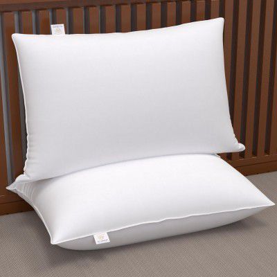 MY ARMOR Microfiber Pillows Set 2, Soft Adjustable Pillow for Sleeping - 16 x 24 Inches -White