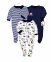 MY BABY TOWN Boys and Girls Baby Multicolor Long Sleeve Cotton Sleep Suit Romper | Set of 3 (0-3 Months, Multi)...