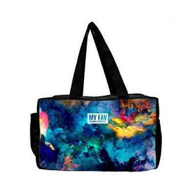 MY FAV Insulated Reusable Lunch Bag Tote Bag for Women, Printed Lunch Bag