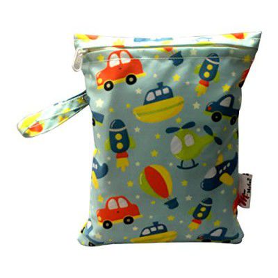 MY FAV Multiutility Wet Dry Pouch with Zipper, Reusable & Washable Organizer Bag for Travel, Beach, Pool, Stroller, Diapers, Dirty Gym Clothes, Wet Swimsuits, Toiletries (Multicolor)