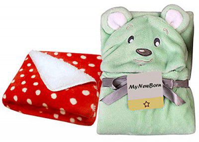 MY NEWBORN Baby Blanket Wrapper Sheet for boy and Girl -Pack of 2