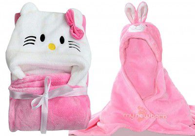 MY NEWBORN Baby Blanket Wrappers Cum Bath Towel -Pack of 2