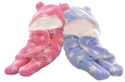 My Newborn Baby Blanket Wrappers Supersoft 2 Layer -Combo of 2 Pcs