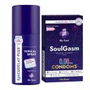 My Soul Mix Flavoured Ultra Thin Condoms & Spray Combo | Chocolate | Climax Delay | Strawberry | Bubblegum | Non Flavoured (10 count)...