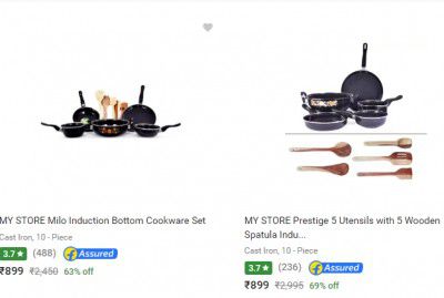My Store Cookware Sets of 10 @ ₹899