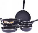 MY STORE Royal Non-Stick Gas and Induction Compatible Induction Bottom Non-Stick Coated Cookware Set  (Cast Iron, 5 - Piece)...