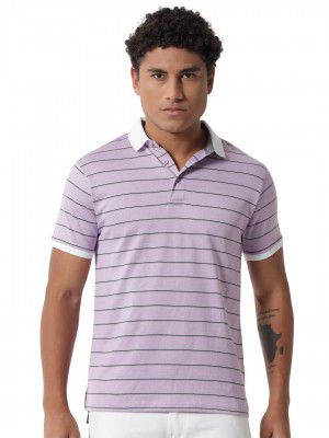 My Swag Mens Polo T Shirt Collared Half Sleeve Polo Tshirt Regular Fit Polo T-Shirt with Striped Design & Collared Style Cotton Polo T Shirt