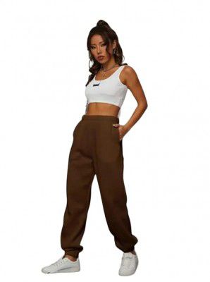 My Swag Womens Sweatpants Loose Fit Jogger, Comfort Bottom Wear, Fleece Bottom Gym & Sleepwear Winter Trendy Trousers with Pockets Pajama Pants for Womens & Girls
