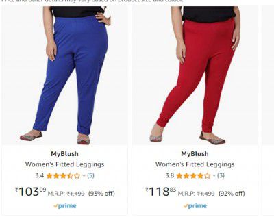 MyBlush Women's Plus Size Leggings up to 93% off