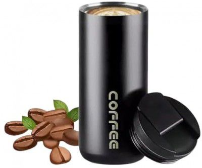 MYBURRGH Vacuum Insulated Hot & Cold Double Wall Thermosteel Travel Mug, Black 400 ml Coffee Mug…