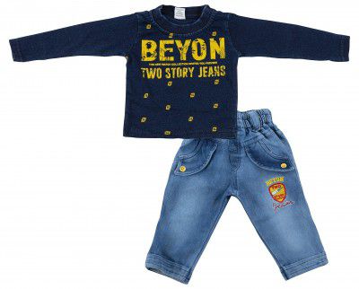 MYFA Baby-Boys' Clothing Set (MFBTWOSTJE01-0-0-6M- by, Yellow, 0-6 Months)