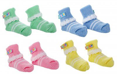 MYFA Cute & Soft Woolen Booties for Newborn, Infants & Babies