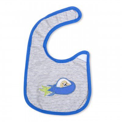 MYFA Cute Animal Print Waterproof Blue Bib for Infants, Babies