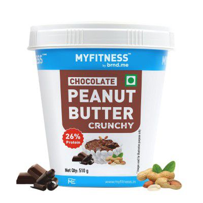MYFITNESS Peanut Butter Chocolate Spread Crunchy 510g | 23g Protein & 9g Fiber