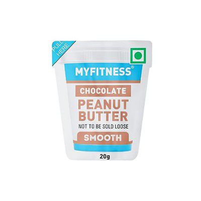 MYFITNESS Trial Sample Pack - Chocolate Smooth Peanut Butter, 1 x 20g Sachet | Tasty & Healthy Nut Butter Spread | Vegan | Dark Chocolate | Cholesterol Free, Gluten Free | Zero Trans Fat