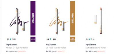 Myglamm Eyeliner Flat 80% Off | starts @ ₹59