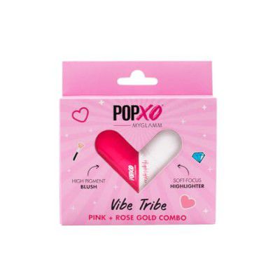 MyGlamm POPxo Blush & Highlighter Combo - Vibe Tribe (Pink & Rose Gold)