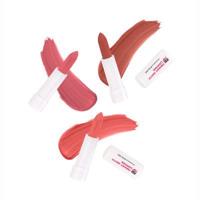 MyGlamm POPxo Makeup Collection No Drama, Mini Lip Kit Lipstick, Nude Lipstick, Crème Finish, Paraben Free, Long Lasting Formula, 3 in 1 Combo, 7.5gm (Pack of 3)