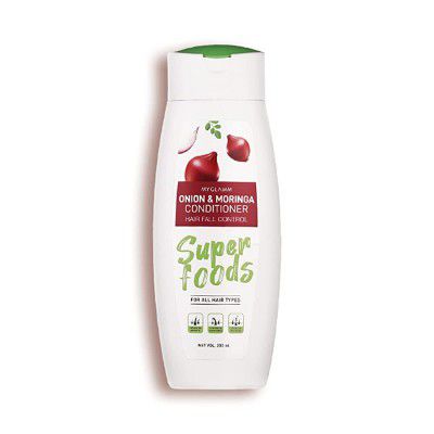 MyGlamm Superfoods Onion & Moringa Conditioner for Hair Fall Control for Dry, Frizzy Hair, 200ml I Natural Conditioner