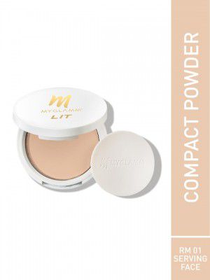 MyGlammLIT Radiant Matte Compact Powder with Buildable Coverage 9g - Serving Face 01