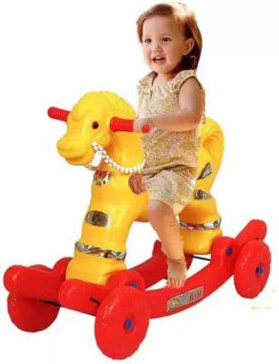 Myhoodwink Multicolor horse Rideons & Wagons Non Battery Operated Ride On Rideons & Wagons Non Battery Operated Ride On