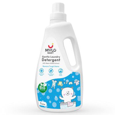Mylo Baby Safe Laundry Liquid Detergent (1000ML- Without Dyes & Optical Brighteners)