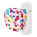 Mylo Essentials Oeko-Tex Certified Adjustable Cloth Diaper for Babies (3Months- 3Years) |5kg-17kg| Freesize Reusable Washable | Pack includes 1 cloth diaper & 1 Wet-Free Insert Pad -(Multicolour)...