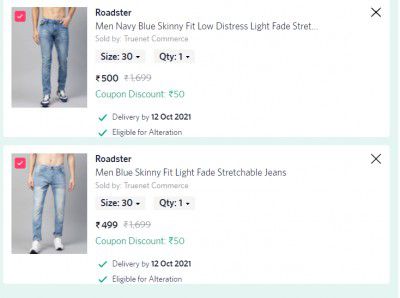 Myntra : 2 Jeans at 899