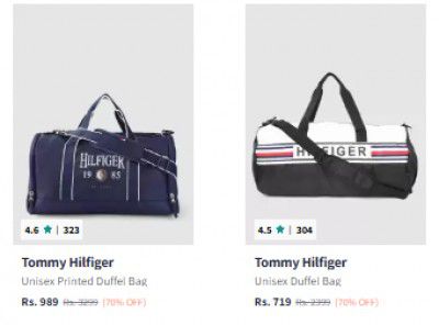 Myntra : 70% Off On Tommy Hilfiger Duffel Bags