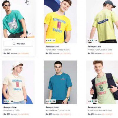 Myntra: UP TO 80% OFF | Aeropostale T shirts For Men
